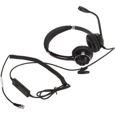 Bedrade Business Headset met Ruisonderdrukking, Ergonomische Binaurale Telefoonkoptelefoon met Microfoon voor Kantoor
