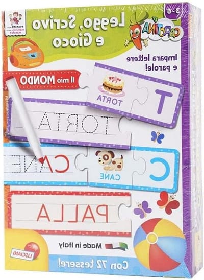 Karotina Lezer - Educatief Speelgoed - Leren Lezen - Letterprint Patroon - Maat #1 - Wit