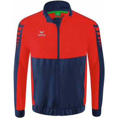 Erima Six Wings Presentatiejack Kinderen - Rood / New Navy | Maat: 140