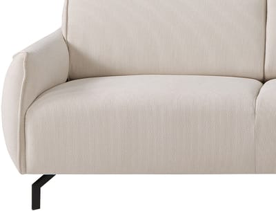 Vente-unique Hoekbank met hoek rechts van beige stof FERIONA