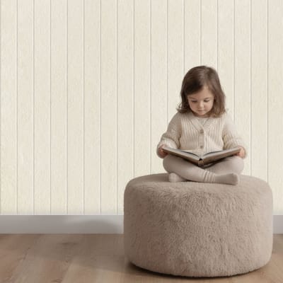 Wandpaneel vilt, lattenwand 100 mm, licht beige - 2950 x | 9mm dik | Verbetert de akoestiek | Eenvoudige montage | Wanddecoratie