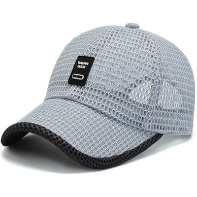 Heren Mesh Baseballpet Ademende Zomerpetjes Papa Hoed Buiten Visserij Hoeden Bone Gorras Snapback Trucker Pet Adjustable white