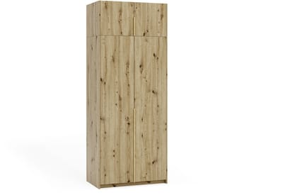 Kledingkast Apollonia I zonder Spiegel 100 x 250 cm (artisan, gouden handgrepen)