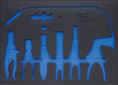 BGS Werkstattwagenschuimrubberinlage 3/3 leeg voor art. 504 - 504-1