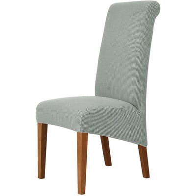 Hoge rugleuning en universele stoelhoes voor eetkamer Hotel XL M maat T Jacquard Extra grote stretch spandex stoelhoezen wasbaar M size (45-58cm)