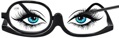 Draaiende Make-up Bril, Opvouwbare Cosmetische Bril voor Vrouwen, Handige Make-up Accessoires en Essentiële Tools voor Mooiere Make-up