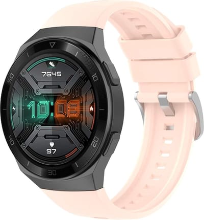 Siliconen Smartwatch bandje - Geschikt voor Huawei Watch GT 2e siliconen bandje - lichtroze - Strap-it Horlogeband / Polsband / Armband - GT2E