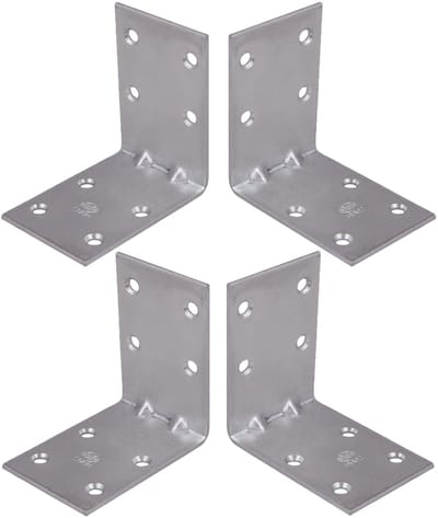 AMIG hoekankers/stoelhoeken - 40x - verzinkt staal - breedte 4cm - lengte 2 x 6cm