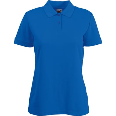Fruit Of The Loom Vrouwen Dames-Fit 65/35 Poloshirt Korte Mouwen (Royaal Blauw)