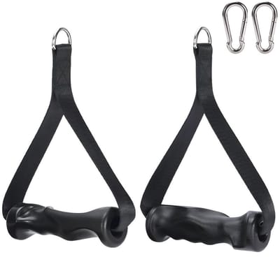 Dailygoods- Oefenhandgrepen 2 Stuks - Antislip Handvatbevestigingen - Ergonomisch Ontwerp - Slijtvast PP-Materiaal - D-Gesp voor Kabelmachine - Fitnesshandvatten
