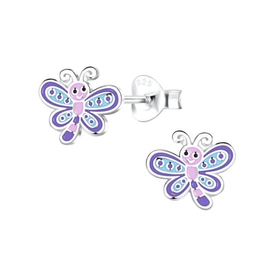 WeLoveSilver - kinderoorbellen - libelle - zilver - hypoallergeen