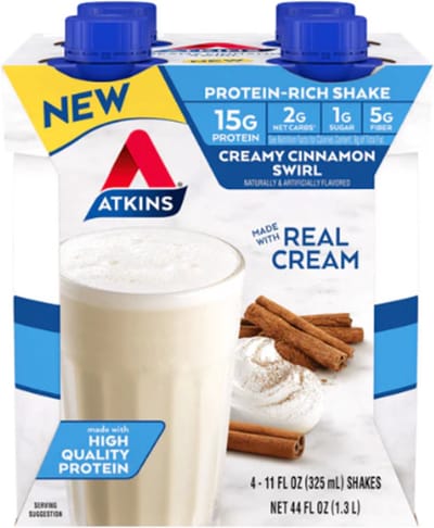 Atkins | Protein Shake | Creamy Cinnamon Swirl | 4 Stuks | 4 x 325ml