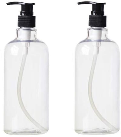 Dailygoods- Plastic Fles - 2 Stuks 500 ml - Hervulbare Pompflessen - Lege Flessen - Zeepdispenser - Eenvoudig te Vullen - Pompfles