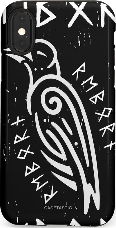 Casetastic Hoesje Geschikt voor Apple iPhone X/Xs - Stijlvolle Beschermende Duo-layer Case - Runische Symboliek