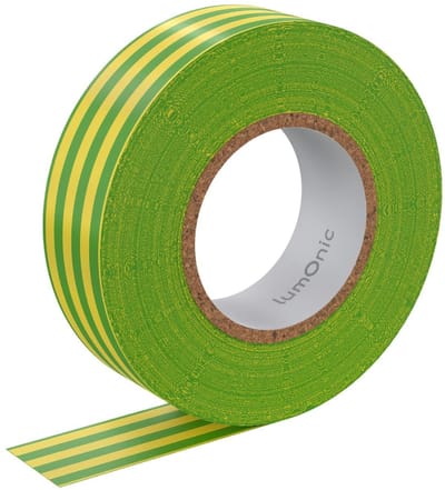 Isolatietape PVC - Elektrische tape - Draad isoleren - Hoge temperatuur - 20 meter rol - Groen Geel