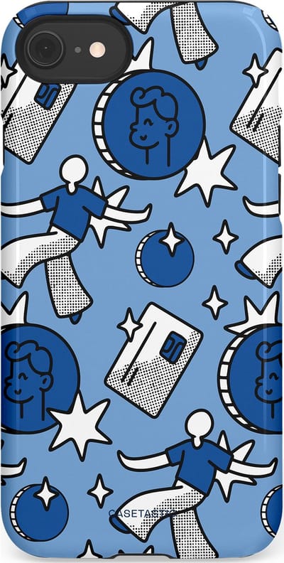 Casetastic Hoesje Geschikt voor Apple iPhone 7/8/SE - Stijlvolle Beschermende Duo-layer Case - Geldroute