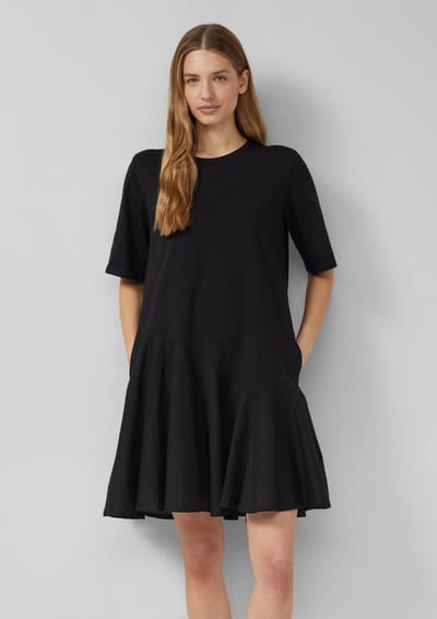 s.Oliver - female - Fabricmix jurk met asymmetrische naad