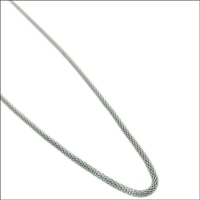 Aramat Jewels - Halsketting -Moderne zilverkleurige mesh ketting dames