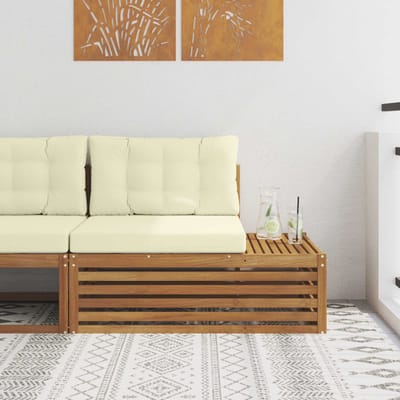 vidaXL - Buitenhoekbank - Naturel - 115 - x - 83 - x - 73 - cm - Massief - Acacia - Hout
