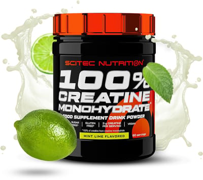 Scitec Nutrition® - 100% Creatine Monohydrate (300 gram - Mint/Lime) - Mint/Citrusvrucht - 60 doseringen - creatine poeder - creatine monohydraat