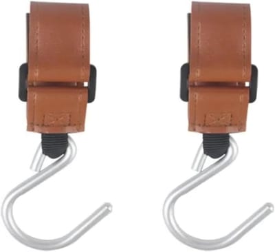 Kinderwagen Haken - Buggy Clips - Handen Vrij Houden - Eenvoudige Bediening - 8 Stuks - Bruin