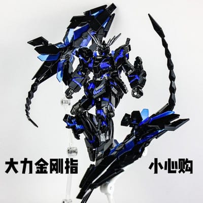 HG 1/144 Galvaniseren Unicorn Vernietigingsmodus Phoenix Anime Assemblage Model Kit Beweegbare Gewricht Robot Model Kit Actiefiguur zwart