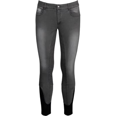 Harry's Horse Rijbroek Harrys Horse Liciano Denim Full Grip Kids Zwart-denim - 164