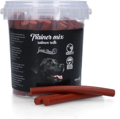 Luna's Choice Trainermix Zalmstaafjes 45 Stuks - 500 Gram – Zalm - Hondensnacks training - Hondenkoekjes - Hondensnoepjes Semi-moist – Geen toegevoegde suikers