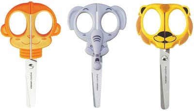 Vaessen Creative Kinderschaar Set - 3 st. - Linkshandig & Rechtshandig - met Dieren Design