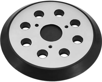 Backing Pad 125mm - Steunkussen - Voor Orbitale Schuurmachine - 8 Gaten - Kunststof/Aluminium - 3 Schroefgaten - Schuurpad