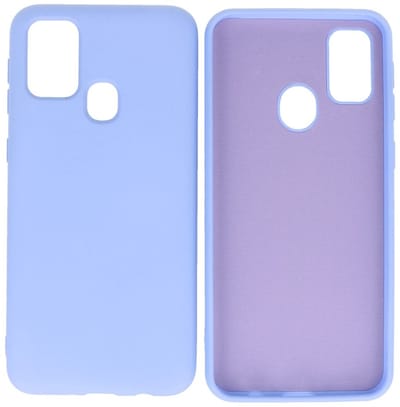 Hoesje Geschikt voor de Samsung Galaxy M21 & Galaxy M21s - Fashion Color Backcover Telefoonhoesje - Paars