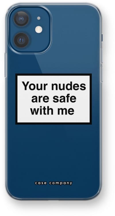 Case Company® - Hoesje geschikt voor iPhone 12 hoesje - Safe with me - Soft Cover Telefoonhoesje - Bescherming aan alle Kanten en Schermrand