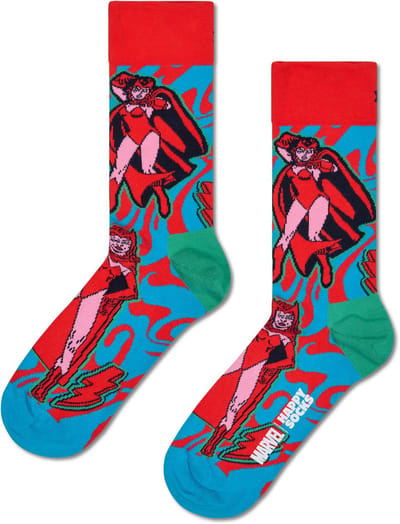 Happy Socks MARVEL Avengers Scarlet Witch Sock - unisex sokken - rood - Unisex - Maat: 36 - 40