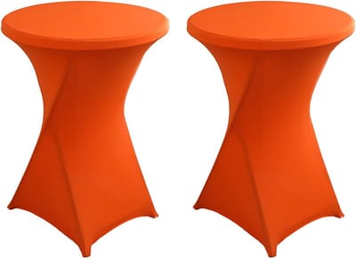 Statafelhoezen Set - Elegante Tafelhoezen - Feestelijke Aankleding - Onderhoudsvriendelijk Sneldrogend - Ø 60-80 cm - Zwart