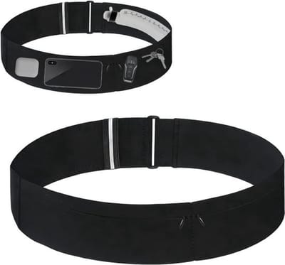 Duurzame heupband voor mobiele telefoons, waterdichte taille tas met meerdere vakken en 330 ml drinkfles, ideaal voor hardlopen, wandelen en sportactiviteiten, geschikt voor telefoons tot 7 inch