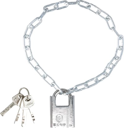 Veiligheidsslot met Ketting voor Fietsen en Motoren - Diefstalbeveiliging, Robuuste Ketting voor Poorten en Hekken, 100 cm Lang