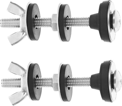 Toiletbril Bouten - Bevestigingsschroeven Zitting - Toilet Reparatie - Roestvrij Staal - 3 Paar - Zwart Zilver