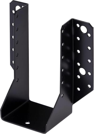 Balkschoen Type A - Houtverbinder Bevestiging - Stabiele Houtconstructies - Geplastificeerd Staal - 76 x 152 mm - Zwart