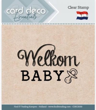 Card Deco Essentials - Clear Stamps - CDECS 030 - Welkom Baby