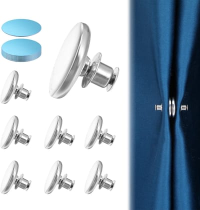 Dailygoods - 8 stuks magnetische douchegordijn zijclips, magneten voor gordijnen Lekkageveilige gesp voor douchegordijn magnetische sluiting gordijn magneetknop winddichte stopper sproeibeschermingclips