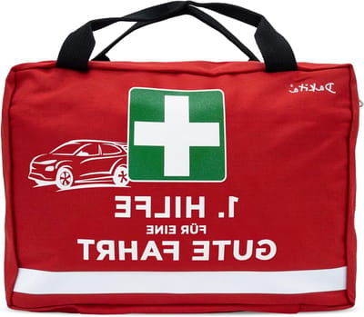 EHBO Tas - Auto Opberger - Veilige Opslag - Waterafstotend Nylon - 29 x 23 cm - Zwart