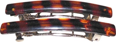 Patentspeld 2x bruin transparant mini - Herfst - Herfstkleuren
