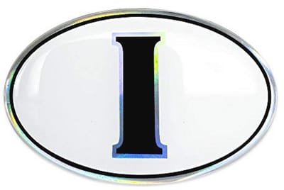 3D Sticker Ovaal I Italië - 60 x 40 mm