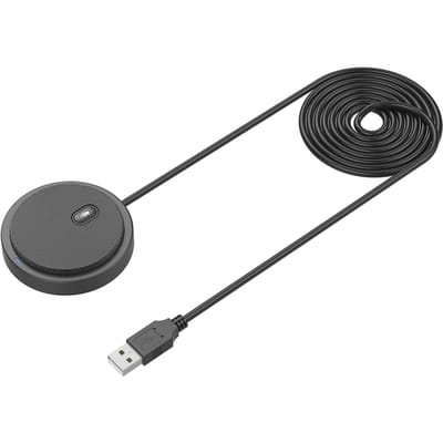 UM02 USB Omnidirectionele Condensator Microfoon Mic voor Vergadering Zakelijke Conferentie Computer Desktop zwart