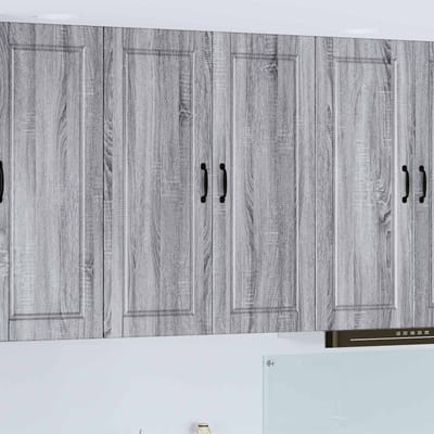 vidaXL - Wandkast - PORTO - Grijs - Sonoma - 80 - x - 31 - x - 100 - cm - Bewerkt - hout