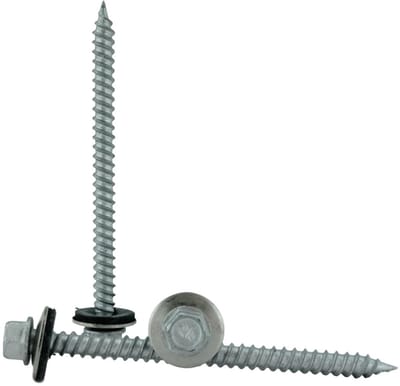 Dakschroeven - Golfplaat Schroeven - Dakbedekking Bevestigen - Zelfstartend Metaal - #9 x 2-1/2" - Grijs