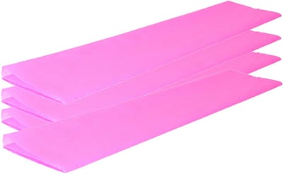 Crepe papier platte vellen - 4x - roze - 250 x 50 cm - Knutselen met papier - Knutselspullen