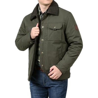 Nieuwe Winter Velvet Jas Heren Katoenen Jas Heren Losse Lamswol Verdikte Jas 6XL gray
