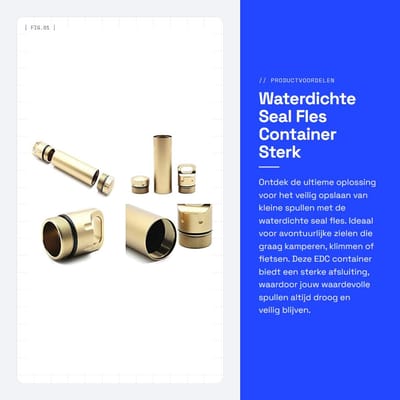 Dailygoods - Waterdichte Seal Fles - Container - Sterk verzegeld - Aluminium - Survival Tool - Geschikt voor kamperen, klimmen, fietsen