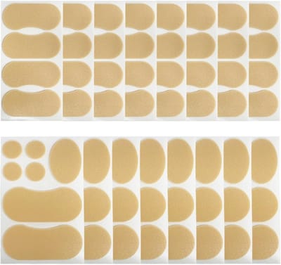 Set van 16 rubberen banden, beschermende tape voor voeten, anti-blister tape om wrijving tussen schoenen en voeten te verminderen, ideaal voor comfort en bescherming.